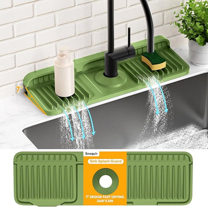 14.6 inch Faucet Mat for Kitchen Sink Splash GuardKitchen Sink Faucet Mat