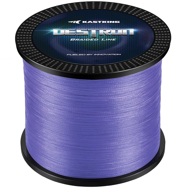 KastKing Destron Braided Fishing Line, Purple, 4 Stands, 40LB, 300Yds