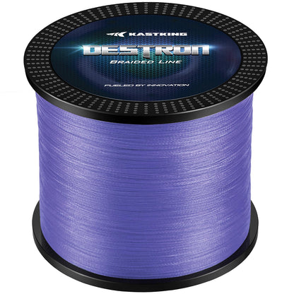 KastKing Destron Braided Fishing Line, Purple, 4 Stands, 50LB, 300Yds