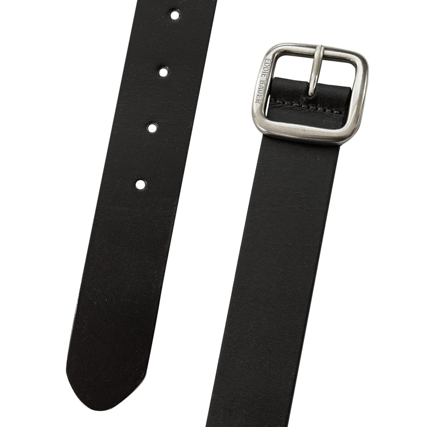 Eddie Bauer Women's Casual Leather Belts with Durable Metal Buckle, Center Bar - Black, XX-Large