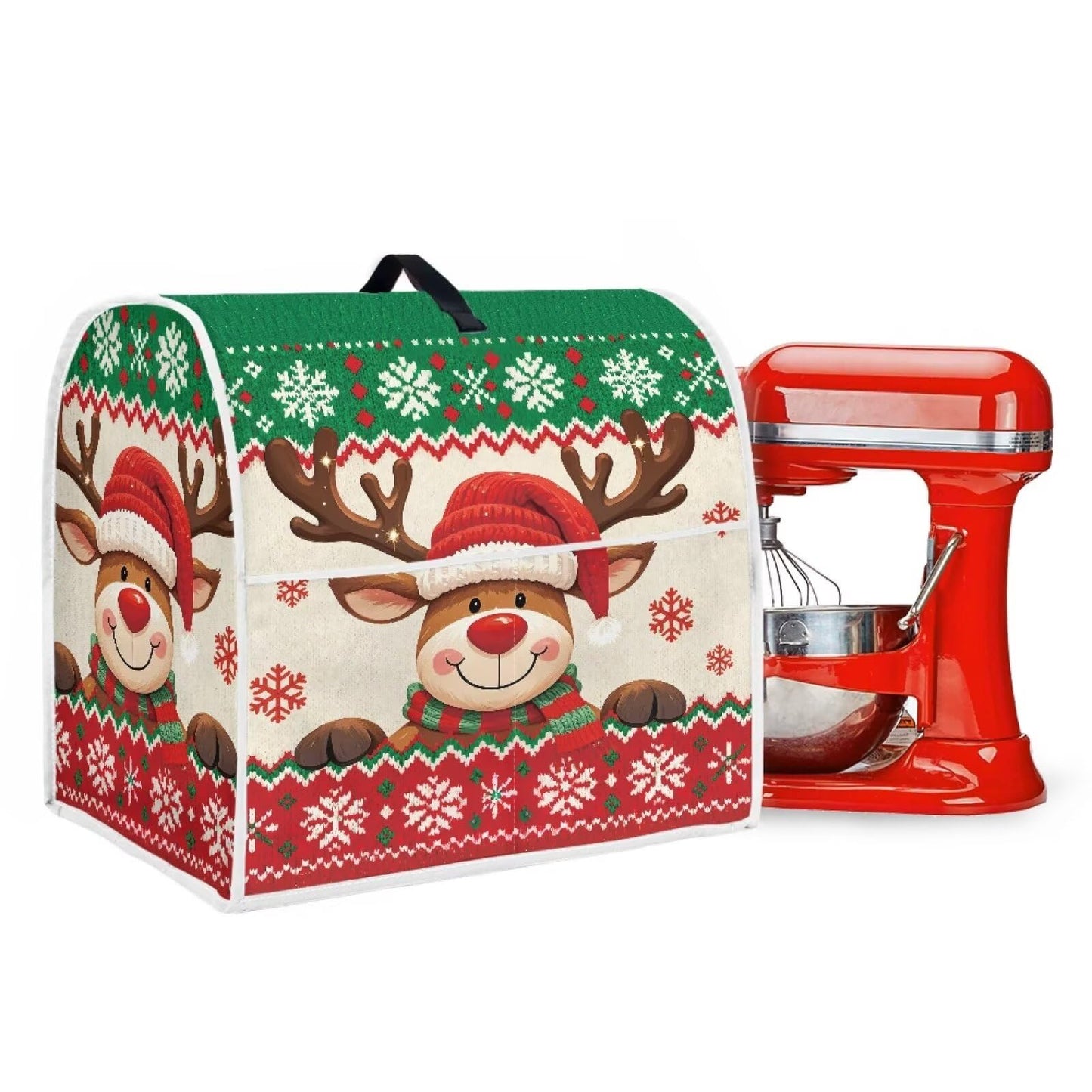 HUISEFOR Christmas Stand Mixer Cover 4.5-5 Quart Kitchen Mixer Cover Washable Food Processor Protective Covers Dust Protection Insulated Kitchen Decoration Gift for Christmas