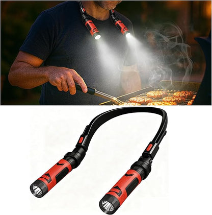 Grill Light for Outdoor Barbecue Grilling Accessories, Magnetic Bright LED BBQ Lighting Traeger Pit Boss Smoker Blackstone Griddle Accessories, Gifts for Men Dad Husband Grill Master (Red)
