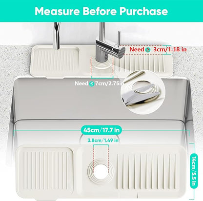 17.7inch Faucet Mat for Kitchen Sink Faucet Mat Kitchen Sink Splash Guard
