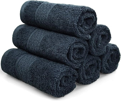 Cleanbear Extra Soft Wash Cloths Washcloths Set 6-Pack 13 x 13 Inches, Highly