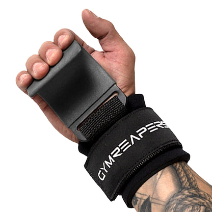 Gymreapers Weight Lifting Hooks (Pair), Heavy Duty Power Wrist Straps Hand Grip Support For Deadlifts, Pull Ups, Shrugs - Gym Gloves For Men and Women