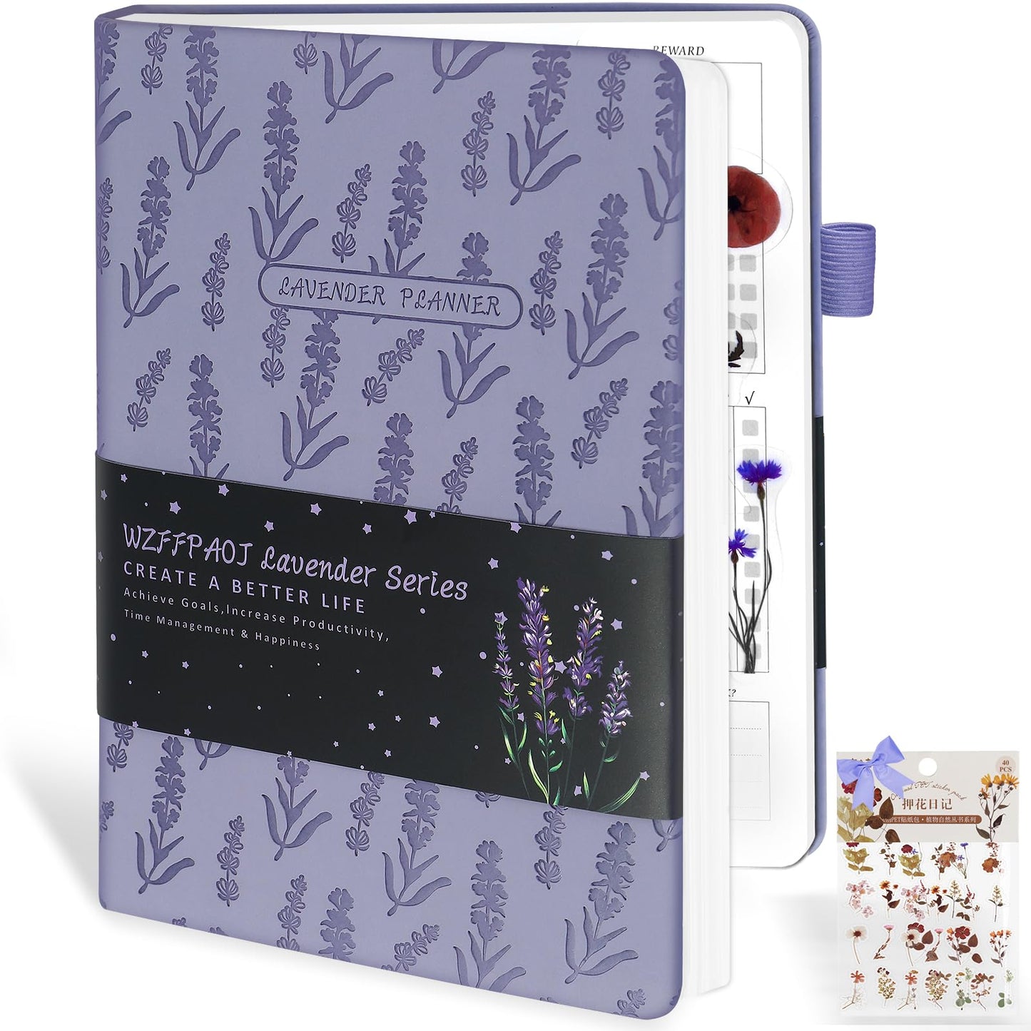 Undated Luxurious Weekly & Monthly Planner to Increase Productivity Hit Your Goals, Organizer Notebook Gratitude Journal Time Management Start Anytime, A5, Lasts 1 Year