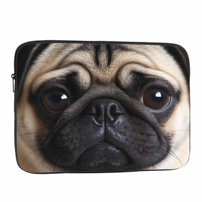 Nicokee Laptop Sleeve Bag 15.4 15.6 Inch,Funny Pug Dog Lovely Animals Cute Pet Puppy Protective Polyester Computer Cases Laptop Cover Briefcase Bag Tablet Travel Cover