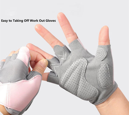 Workout Gloves for Women Men - Half Finger Gym Gloves Weight-Lifting Gloves