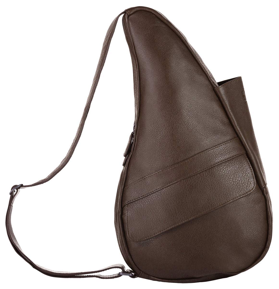 AmeriBag 15" Full-Grain Leather Healthy Back Bag Ergonomic Crossbody Sling for Everyday Use, Travel & Walking Comfort (Espresso)