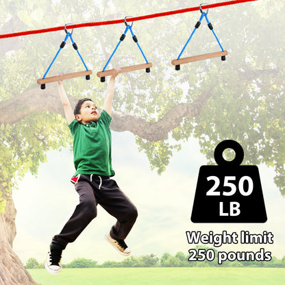 ChengFu Ninja Monkey Bars, Monkey Bars for Kids, Monkey Bars, Swing Accessory Sets, Obstacle Course Trapeze Bars for Outside Training Equipment (3pcs)