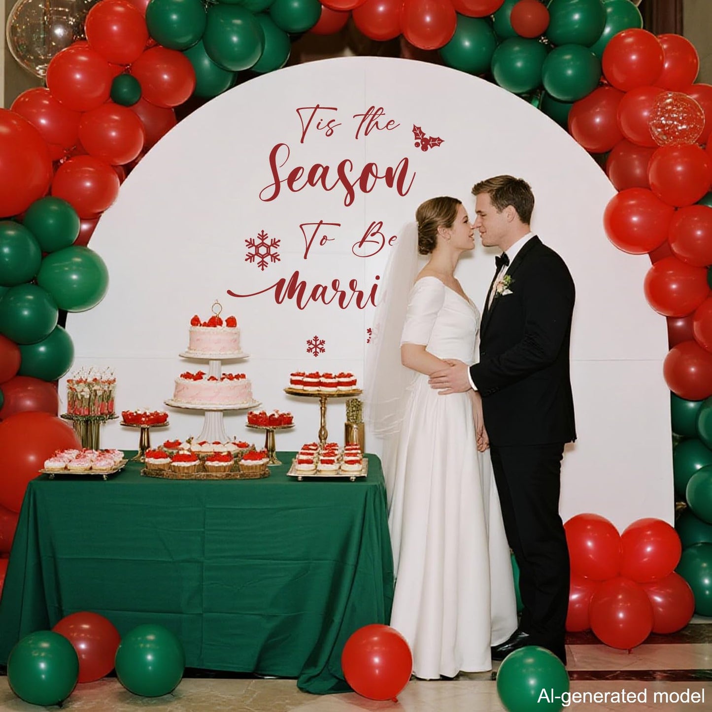 LANKBACK Tis the Season to be Married Decal Christmas Engagement Wedding Decorations from Misstletoe to Mrs Bridal Shower Decorations