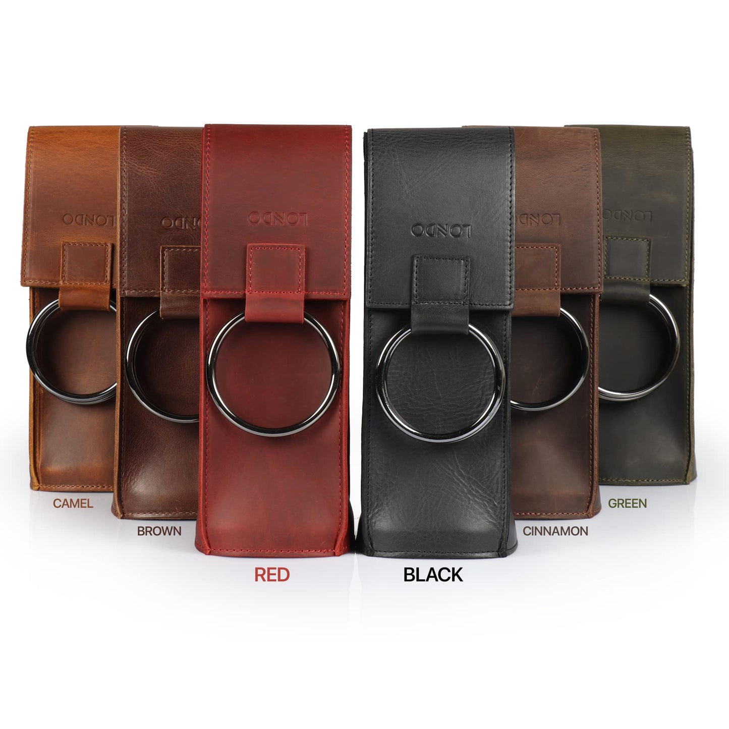 Londo Genuine Leather Wine Bottle Holder – Stylish & Durable Wine Carrier for Travel, Picnics, and Gifting