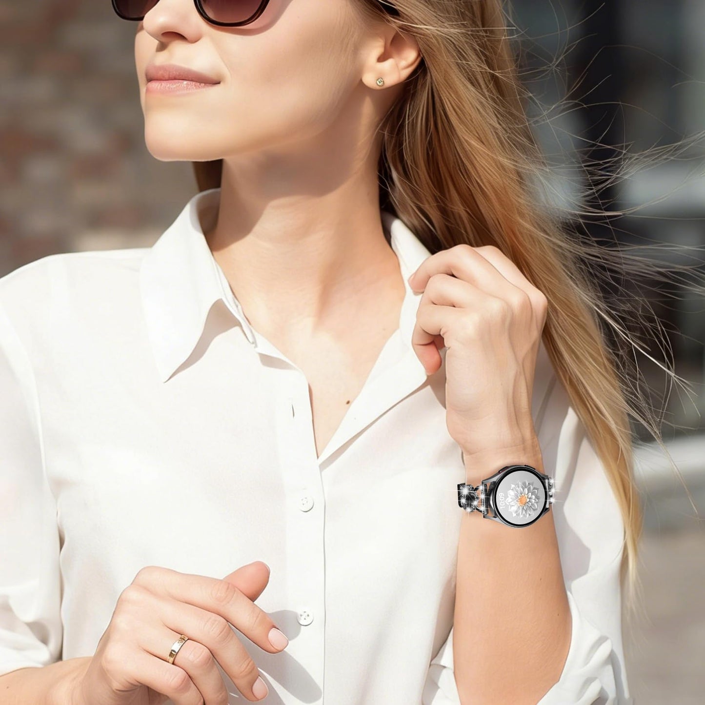 Slim Metal Bands for Samsung Galaxy Watch 7 Band 40mm 44mm,Galaxy Watch 6 5 4 FE Band/5 Pro/6 4 Classic/Active 2,20mm Milanese Magnetic Strap Dressy Wristband for Samsung Watch Bands for Women