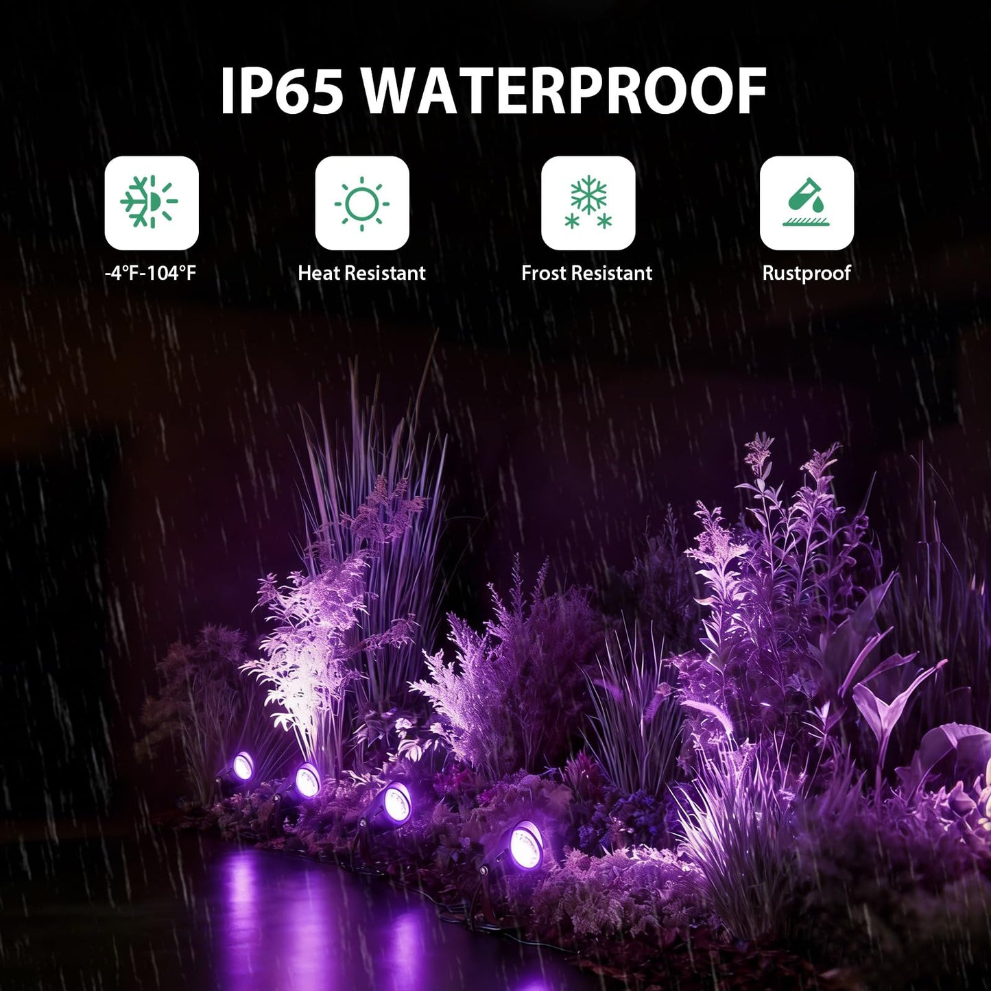 12W LED Black Light Outdoor UV Spotlight, IP65 Waterproof Blacklight Spot Lights, 385-400nm, Plug-in Landscape Lighting with US Plug for Glow Party Body Paint Fluorescent Poster Neon Decor (2 Pack)