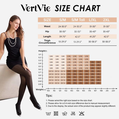 Vertvie Thermo Strumpfhose Damen Warme Dicke Fleece Thermostrumpfhose Gefälschte Durchscheinend Leggings High Waist gefütterte Pantyhose Winter