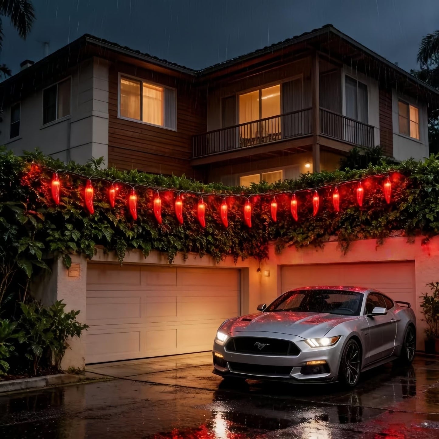 LUCKY SHINE 35 Red Pepper Decorative Lighting String, Commercial Grade LED Chili String Lights 18 FT, for Christmas, Easter, Kitchen, Garden, Patio, Living Room.
