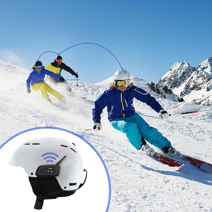 EJEAS V6 Motorcycle Bluetooth Headset, 2 Riders Motorcycle Intercom Helmet Communication System with Noise Reduction and Bluetooth 5.1 for Motorcycling Skiing and Climbing (1 Pack)