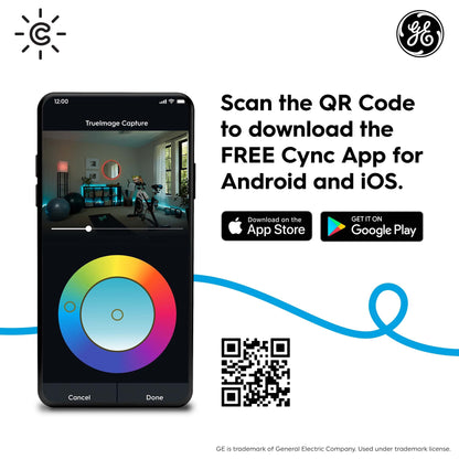 GE Cync Smart Indoor Plug, Smart Outlet Control, WiFi Outlet Plug, Matter Compatible, Works with Alexa and Google Home