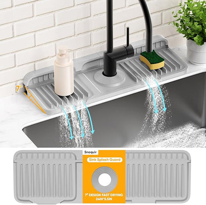 14.6 inch Faucet Mat for Kitchen Sink Splash GuardKitchen Sink Faucet Mat