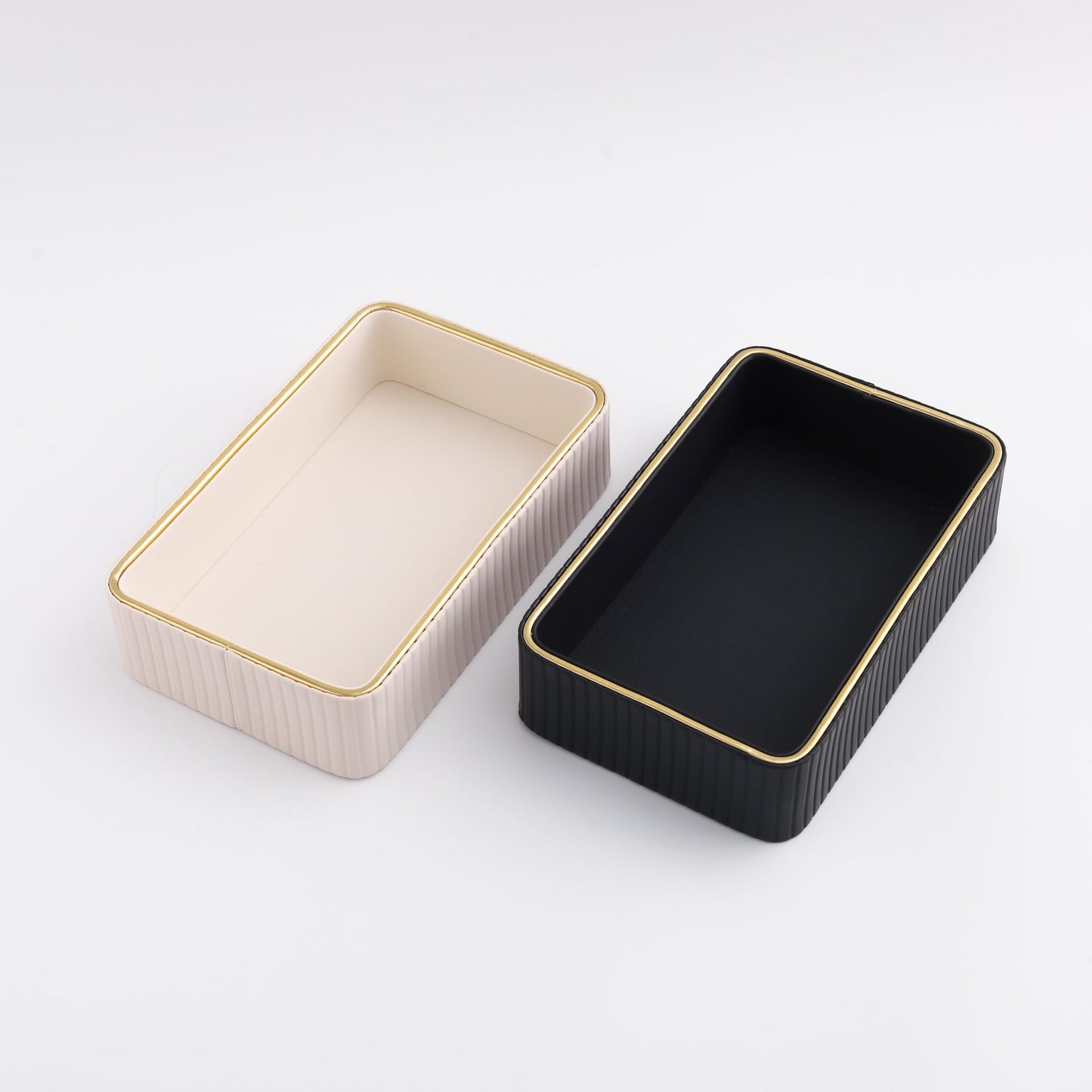 CASA MOCA Valet Tray, Small Leather Tray, Wallet Tray, Vanity Tray, Catch All Tray, Nightstand Tray Organizer, Bedside Organizer Tray, Office Desk Organizer (Black Onyx) for Men and Women.