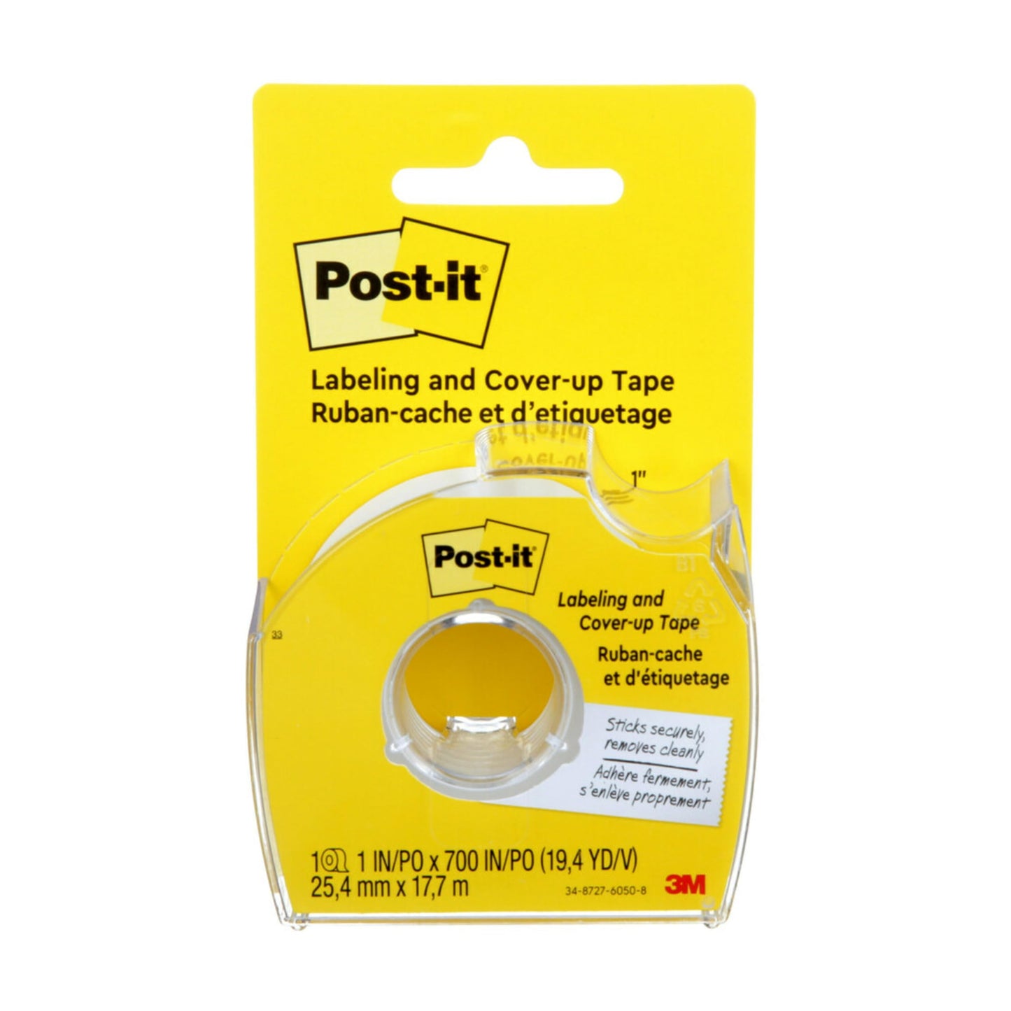 Post-it : Removable Cover-Up Tape, Non-Refillable, 1" x 700" roll -:- Sold as 6 Packs of - 1 - / - Total of 6 Each
