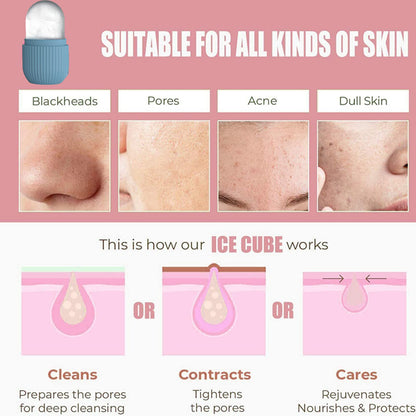 RoseFlower Facial Ice Roller, Ice Roller for Face Eyes Body, Reusable Ice Mold for Face Effectively Remove Puffiness, Reduce Pores, Sunburn Repair, Gua Sha Beuty Tool - LeakProof #8