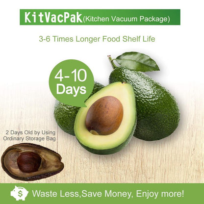 KitVacPak 100 Large Gallon 4mil 11.5" x 18.5" Thick Vacuum Sealer Bags with Commercial Grade, BPA Free, Heavy Duty.Vacuum Sealer Freezer Bags Compatible with Any Sealer Machine