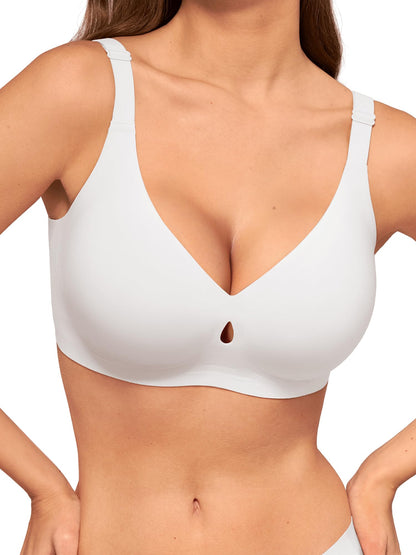 LUCKMEEY Bras for Women No Underwire Wireless Bras - Seamless Push Up Full Coverage Bralettes Comfortable Everyday Bra