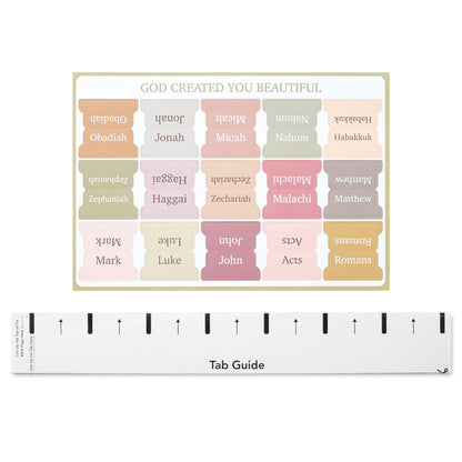 Mr. Pen- Bible Tabs, 75 Boho Theme Laminated Tabs for Women and Men, Study Bible Index, Book Labels