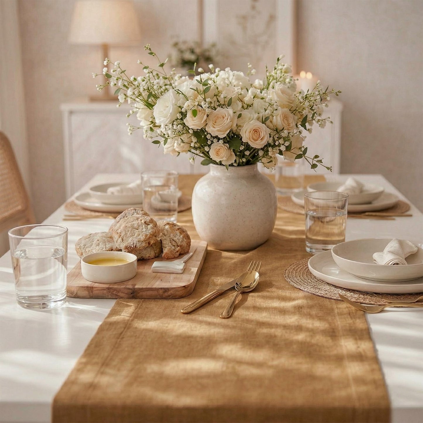 Solino Home Linen Table Runner 120 Inches Long - 100% Pure Linen Tobacco Brown Table Runner 14 x 120 Inch - Diana Medium Weight
