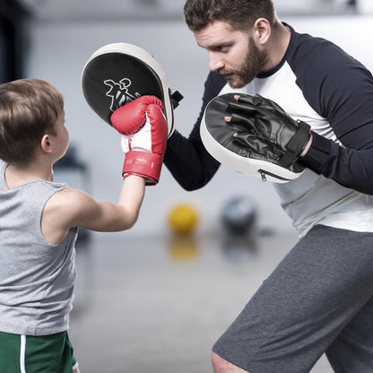 WUWEOT 2-in-1 Punching Mitts Kick Pack Set, Boxing Mitts Focus Pads and Taewondo Kick Pad, Adjustable Soft Shield Durable Training Pads Set for Boxing, Kickboxing, Karate, Muay Thai, MMA Training