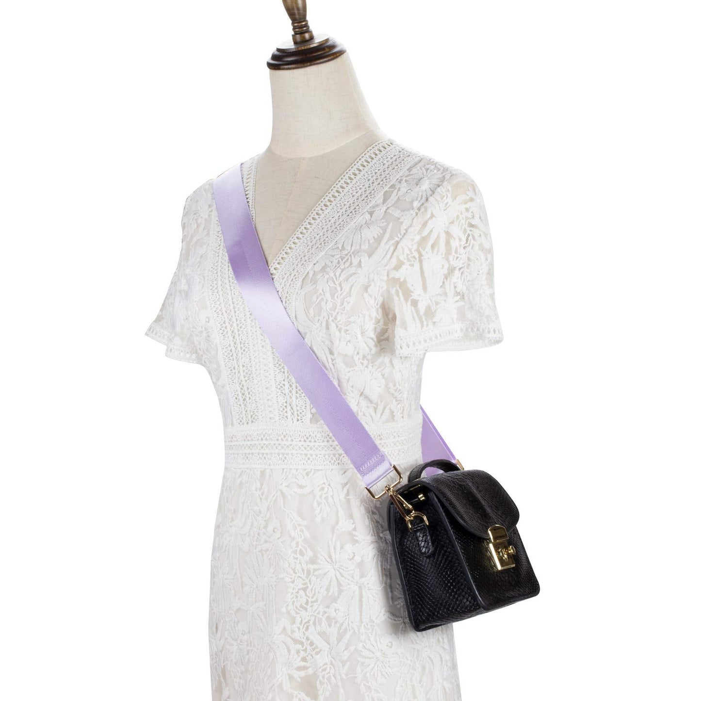 Allzedream Wide Purse Strap Replacement Crossbody Shoulder Bag Adjustable (Purple)