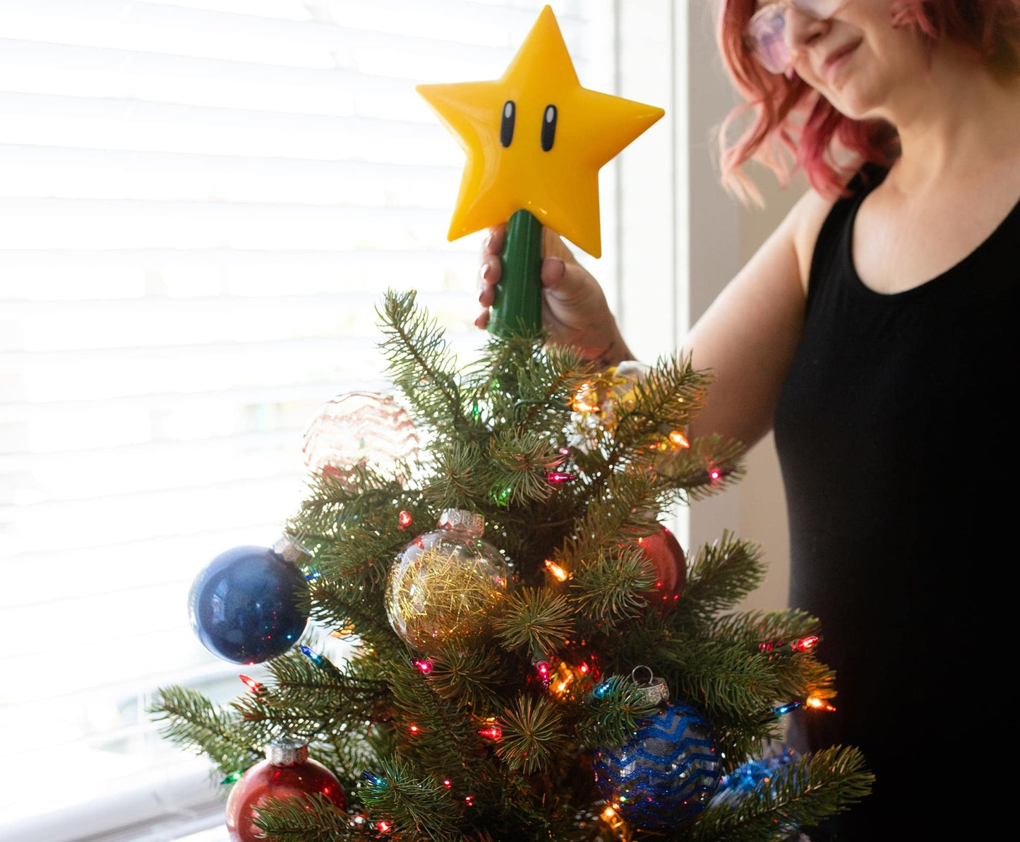 Tree Topper Mario Super Star Gen 2 Plug in Light Up Christmas