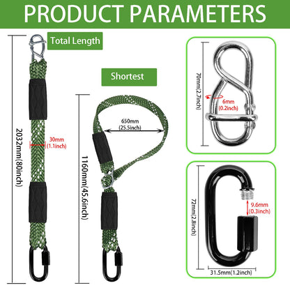 Yyiwhmy Tree Swing Hanging Straps, 6.67ft 800 LB Capacity Adjustable Nylon Swing Straps with Safer Lock Snap Carabiner for Hammock, Swing, Outdoor Camping and Aerial Yoga
