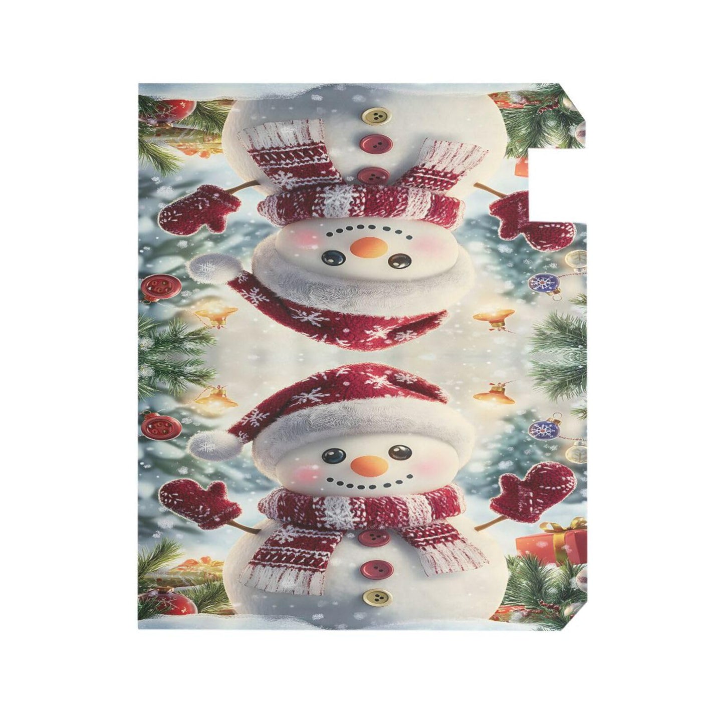 ALAZA Christmas Cute Snowman Winter Snowflakes Magnetic Mailbox Cover MailWraps Garden Yard Home Decor for Outside Standard Size-18"x 20.8"