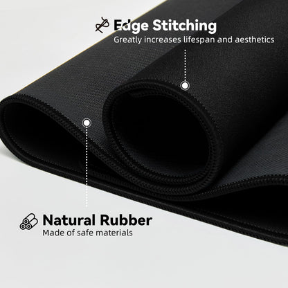 Reniteco Large Gaming Mouse Pad with Durable Stitched Edges, Non-Slip Rubber Base, Big Computer Keyboard Mouse Mat Desk Pad for Home Office Gaming Work, 31.5"x11.8"x0.12", Black