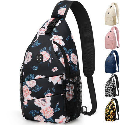 Crossbody Bags for Women Men Trendy Sling Bag Bakpack Casual Chest Bag with Convertible Shoulder Strap