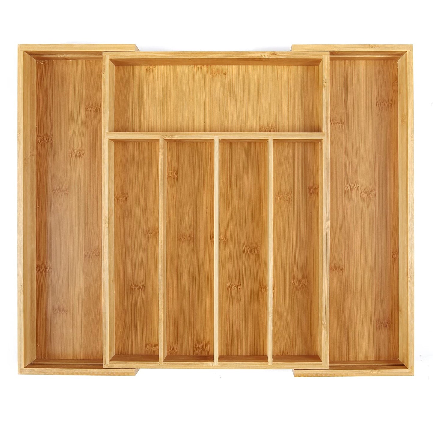 Utoplike Bamboo Cutlery Tray Silverware, Drawer Dividers for Kitchen Utensils, Flatware Tray Drawer Insert for knives, Gadgets and Garage Tools, Office Supplies