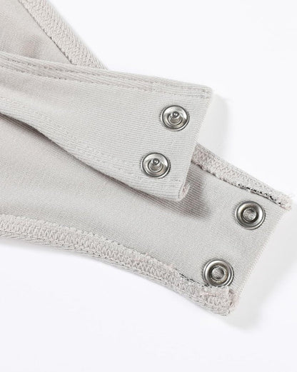 AUROLA Everyday Square Neck Bodysuits,Going Out Short Sleeve Double Lined Stretchy Shirt Tops,Coconut Milk,S