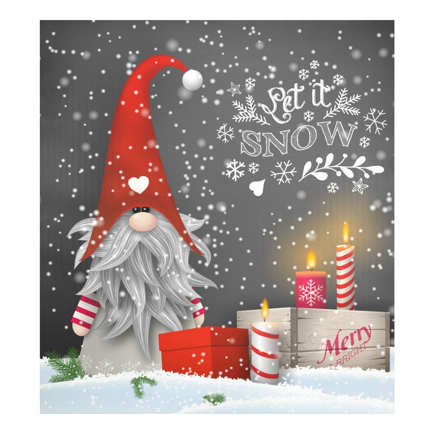 Kigai Christmas Gnome Dishwasher Magnet Cover, Kitchen Fridge Door Panel Magnet Sticker Appliance Wash Machine Magnet Cover 23 x 26 Inch