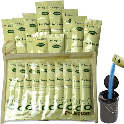 Portable Toilet Powder. Outdoor Toilet. Neutralize Odor/Fast-Acting Gel. Safe & Easy to use. Emergency Toilet Chemicals Degradable, Go with Porta Potty for Camping (1 Pack)