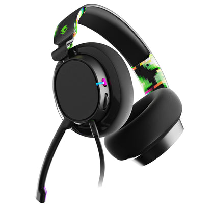Skullcandy SLYR Pro Multi-Platform Wired Gaming Headset, Removable Mic, Lightweight Design, Ultra-Soft Memory Foam Ear Cushions, Mute and Volume Controls, PC, Xbox, PlayStation - Green Digi-Hype