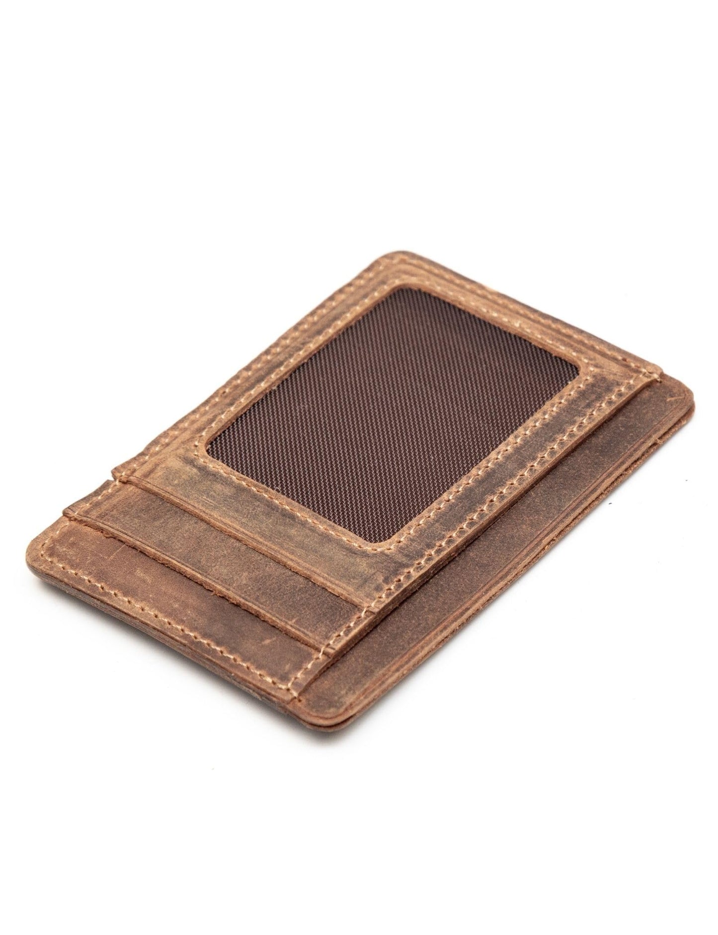 Handcrafted Genuine Leather Wallets, Minimalist Cardholders, and Passport Covers, Handmade Gift Camel Windowed Cardholder