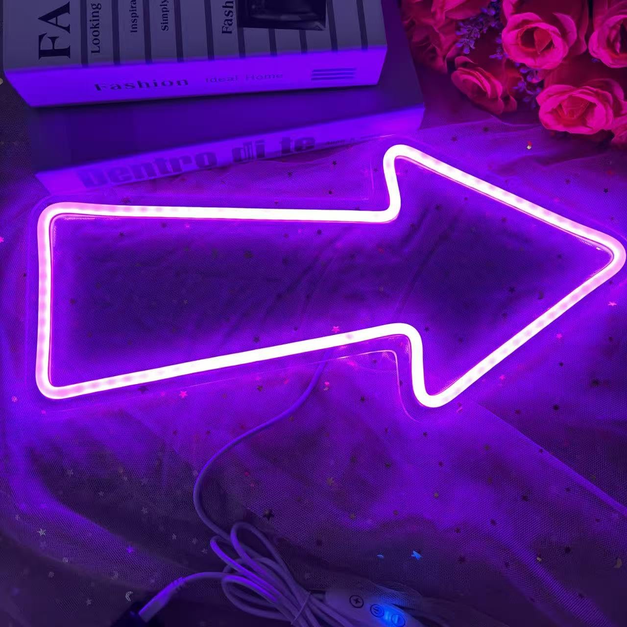 Arrow neon sign, Arrow led sign, light up sign Neon sign for business Light up sign business