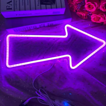 Arrow neon sign, Arrow led sign, light up sign Neon sign for business Light up sign business