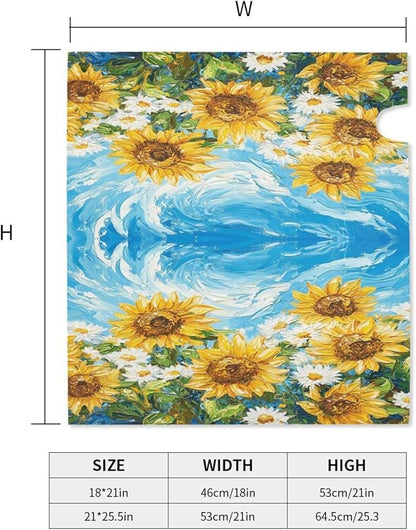 Mailbox Covers Sunflower Daisy Flower Art Magnetic Letter Post Box Cover Standard Size 21 x 18 Inch Garden Yard Home Decorative