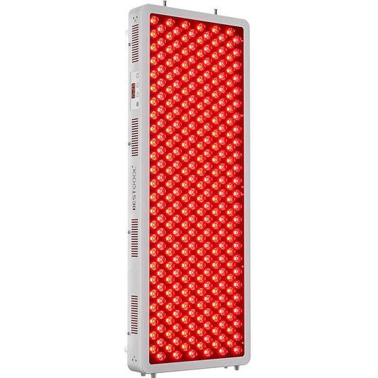 BestQool Red Light Therapy Panel, 4 Wavelengths Full Body Infrared Light Therapy, 300 Elite Grade Dual Chip LEDs, FSA-HSA Red Light Device at Home, Ideal for Body, Face. 500W. Modular Design.