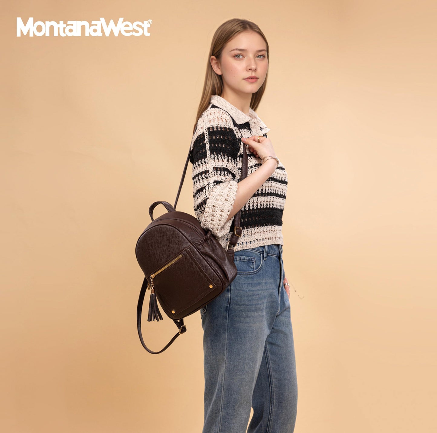 Montana West Mini Backpack Purse for Women Anti Theft Backpacks with Secured Zipper and Tassel