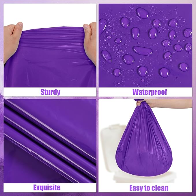 3 Packs Disposable Purple Tablecloths 54 x 108 inch Rectangular Plastic Table Cloth for Parties Waterproof Table Cover for Wedding Outdoor Picnic Birthday Party Decoration