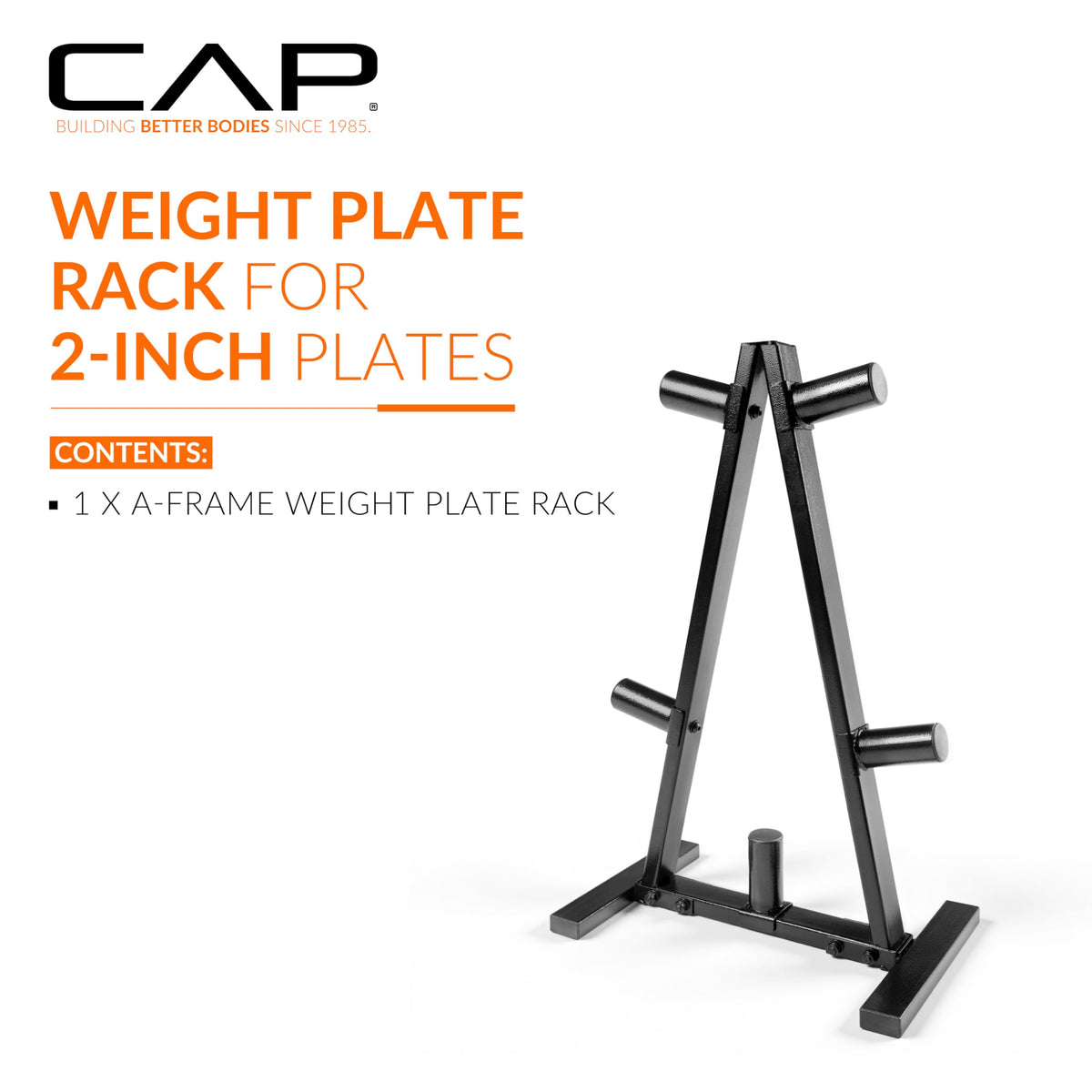 CAP Barbell A Frame Olympic Plate Rack, Dark Gray
